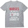 imageTstars Funny Nurse Shirt for Women  ICU RN Gift Tee for Nursing Students Hospital Staff or Nurses WeekGray