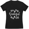 imageTstars Grateful Shirt Fall Top Cute Thanksgiving VNeck Fitted Women TShirtBlack
