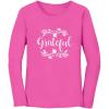 imageTstars Grateful Shirt Fall Top Cute Thanksgiving Women Long Sleeve TShirtPink