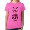 imageTstars Leave Me Alone Im Only Talking to My Cat Today Gift for Cat Lover Women TShirtPink