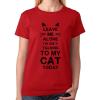 imageTstars Leave Me Alone Im Only Talking to My Cat Today Gift for Cat Lover Women TShirtRed