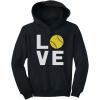 imageTstars Love Softball Hoodie for Kids and Girls  Gift for Players Fans and Teams  Pullover with Soft Ball PrintBlack