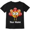 imageTstars Personalized Little Turkey Thanksgiving Shirt Cute Custom Toddler Kids TShirtBlack