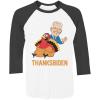 imageTstars Thanksgiving Turkey Funny Joe Biden Thanksbiden 34 Sleeve Baseball Jersey ShirtBlackWhite