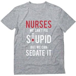 imageTstars Funny Nurse Shirt for Women  ICU RN Gift Tee for Nursing Students Hospital Staff or Nurses WeekGray