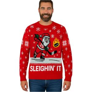 imageTstars Guess What Chicken Funny Ugly Christmas Sweater Adult Unisex Xmas Holiday Sweaters for Men WomenSleighn  Multicolor