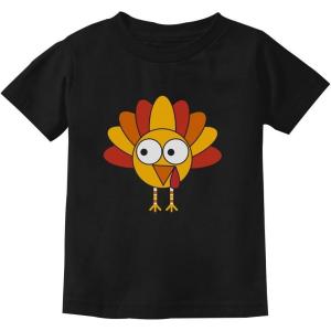 imageTstars Little Turkey Thanksgiving Holiday Shirt Cute Youth Kids TShirtBlack