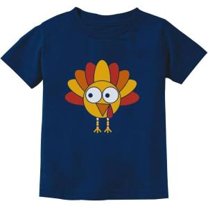 imageTstars Little Turkey Thanksgiving Holiday Shirt Cute Youth Kids TShirtNavy