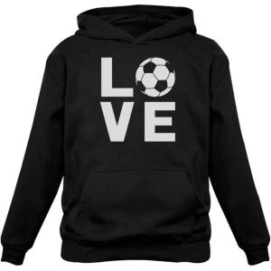 imageTstars Love Soccer Hoodie  Sporty Hoodies for Women ampamp Teen Girls  Apparel Gift Idea for Coaches Fans PlayersBlack