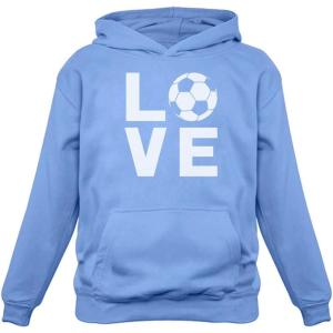 imageTstars Love Soccer Hoodie  Sporty Hoodies for Women ampamp Teen Girls  Apparel Gift Idea for Coaches Fans PlayersCalifornia Blue