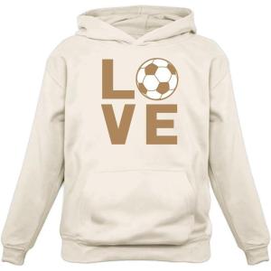 imageTstars Love Soccer Hoodie  Sporty Hoodies for Women ampamp Teen Girls  Apparel Gift Idea for Coaches Fans PlayersCream