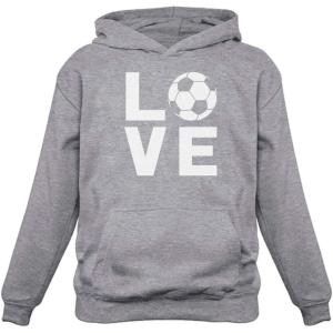 imageTstars Love Soccer Hoodie  Sporty Hoodies for Women ampamp Teen Girls  Apparel Gift Idea for Coaches Fans PlayersGray