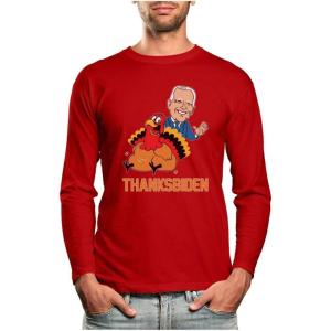 imageTstars Thanksgiving Turkey Funny Joe Biden Thanksbiden Long Sleeve TShirtRed