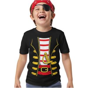 imageTstars Youth Pirate Shirt  Kids Buccaneer Tee for Boys and Girls Halloween Themed Trick or Treat OutfitBlack