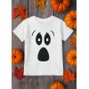 imageFrankenstein Halloween Shirt for Kids  Cute Tee with Spooky Expression Fun Gift for Boys and Girls TrickorTreatGhostface  White