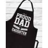 imageTstars Dad Apron Fathers Day Daddy Gifts Cooking BBQ Grill Aprons for Men with PocketsBlack