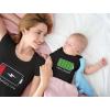 imageTstars Funny Gift for Mom and Baby Battery Low and Charged Matching Outfits Mothers Day Mother Daughter Son SetBlack