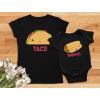 imageTstars Taco and Taquito Mommy and Me Outfits Funny Mom and Baby Gift Idea for First Mothers Day or Baby ShowerTaco Black  Taquito Black