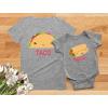 imageTstars Taco and Taquito Mommy and Me Outfits Funny Mom and Baby Gift Idea for First Mothers Day or Baby ShowerTaco Gray  Taquito Gray