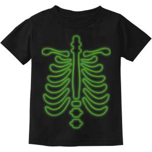 imageTstars Glow in The Dark Skeleton Shirt JackoLantern Pumpkin Halloween Kids Tshirts 2T Black