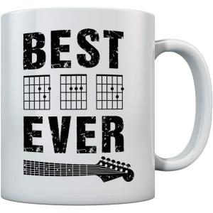 imageTstars Guitarist Father Coffee Mug Best Dad Ever D A D Chord Gifts Guitar Dad Mug 15 Oz WhiteWhite
