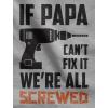 imageTstars If PAPA Cant Fix It Were All Screwed Gift for Grandfather Long Sleeve TShirtWhite