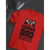 imageTstars Im a Gamer Dad TShirt Funny Gaming Shirt for Men Gift for Husband Dads or Video Game Lovers on Fathers DayBlack Print  Red