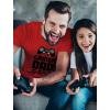 imageTstars Im a Gamer Dad TShirt Funny Gaming Shirt for Men Gift for Husband Dads or Video Game Lovers on Fathers DayBlack Print  Red
