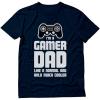 imageTstars Im a Gamer Dad TShirt Funny Gaming Shirt for Men Gift for Husband Dads or Video Game Lovers on Fathers DayWhite Print  Navy