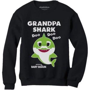 imageTstars Grandpa Shark Doo Doo Doo Baby Shark Papa SweatshirtBlack