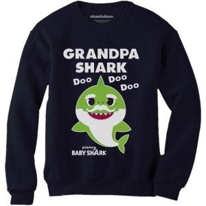 imageTstars Grandpa Shark Doo Doo Doo Baby Shark Papa SweatshirtNavy