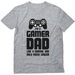 imageTstars Im a Gamer Dad TShirt Funny Gaming Shirt for Men Gift for Husband Dads or Video Game Lovers on Fathers DayBlack Print  Gray