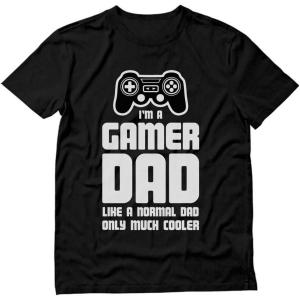 imageTstars Im a Gamer Dad TShirt Funny Gaming Shirt for Men Gift for Husband Dads or Video Game Lovers on Fathers DayWhite Print  Black