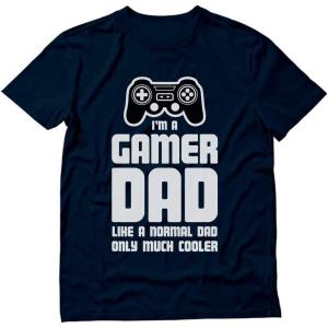 imageTstars Im a Gamer Dad TShirt Funny Gaming Shirt for Men Gift for Husband Dads or Video Game Lovers on Fathers DayWhite Print  Navy