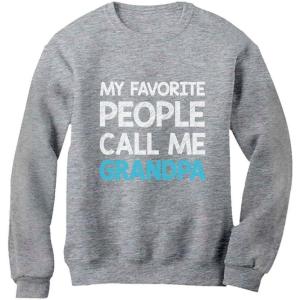 imageTstars TeeStars  My Favorite People Call Me GRANDPA  Best Gift For Grandad SweatshirtGray