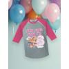 imagePaw Patrol Rubble Digging 3rd Birthday Shirt for Boys  Toddler Construction Theme 34 Sleeve Baseball TeeSkye R 3  Pink