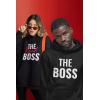 imageTstars Matching Couple Hoodies  His and Hers The Boss ampamp Real Boss Pullover Gift for Anniversary or Valentines DayMen Black  Women Black