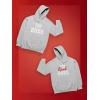 imageTstars Matching Couple Hoodies  His and Hers The Boss ampamp Real Boss Pullover Gift for Anniversary or Valentines DayMen Gray  Women Gray