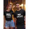imageTstars Mr Right Mrs Always Right Husband ampamp Wife Funny Matching Couple TShirt SetMr Black  Mrs Black