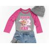 imageTstars Paw Patrol Skye Born 2 Fly 2nd Birthday 34 Sleeve Baseball Jersey Toddler ShirtPink