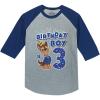 imagePaw Patrol Rubble Digging 3rd Birthday Shirt for Boys  Toddler Construction Theme 34 Sleeve Baseball TeeChase R 3rd  Blue