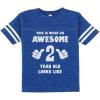 imageThis is What an Awesome 2 Year Old Looks Like Shirt  Funny 2nd Birthday Jersey TShirt for Toddler KidsBlue