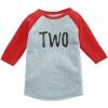 imageTstars Two 2nd Birthday Shirt 2 Year Old Boys Girls 34 Sleeve Baseball Jersey TShirtRed