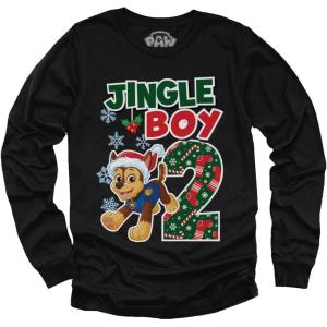 imagePaw Patrol Chase 2nd Birthday Long Sleeve TShirt  Gift for 2 Year Old Boys and Toddler KidsXmas L 2nd  Black