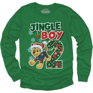 imagePaw Patrol Chase 2nd Birthday Long Sleeve TShirt  Gift for 2 Year Old Boys and Toddler KidsXmas L 2nd  Green