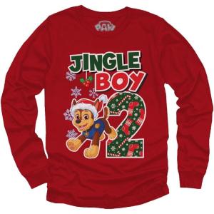 imagePaw Patrol Chase 2nd Birthday Long Sleeve TShirt  Gift for 2 Year Old Boys and Toddler KidsXmas L 2nd  Red