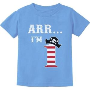 imageTstars ARR Im 1 Pirate 1st Birthday Shirt  Fun One Year Old Tee for Infant Boys Cute Party Outfit for KidsCalifornia Blue