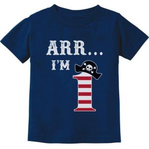imageTstars ARR Im 1 Pirate 1st Birthday Shirt  Fun One Year Old Tee for Infant Boys Cute Party Outfit for KidsNavy