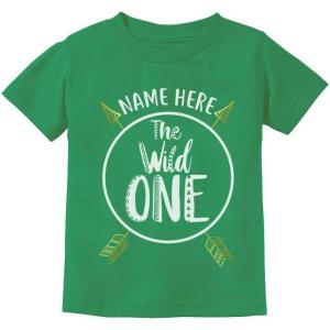 imageTstars Personalized Wild One Shirt  Custom 1st Birthday TShirt for Baby Boys ampamp Girls Cute Infant Kids OutfitGreen