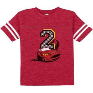 imageTstars TeeStars  2nd Birthday Race Car Party 2 Year Old Boy Toddler Jersey TShirt 3T Red